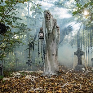 Morris Costumes Animated Wailing Phantom Halloween Decoration - 7 ft - Gray - 1 of 1