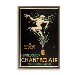 Stupell Industries Vintage Chanteclair Wine Black Framed Floater Canvas Wall Art - 1 of 4