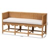 bali & pari Seranay Scallop Rattan Accent Bench Light Honey/White - 4 of 4