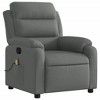 vidaXL Massage Recliner Chair Dark Gray Fabric - 3 of 4