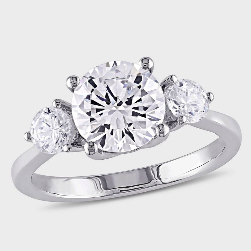 Cubic Zirconia Engagement Ring in Sterling Silver, 3 of 6
