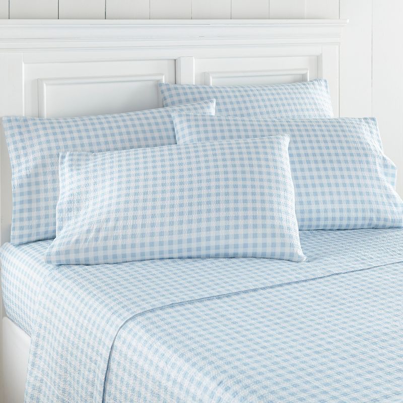 Shavel Home Products - Seersucker printed Stylish and Modern Sheet Set, 1 of 4