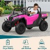 24V 4WD Electric Ride On Dump Truck with Remote Control,2 Seaters Kids Ride On Car,Music&LED Lights,Birthday Gift - 4 of 4