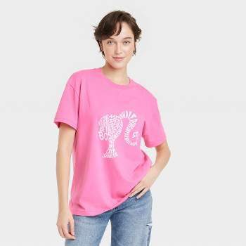 Women's Barbie Sunday Funday Oversized Short Sleeve Graphic T-shirt - Blue  : Target