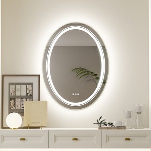 ARTLOGE Bathroom Mirrors with Lights Anti Fog Dimmable LED Vanity Mirror IP56 Waterproof - 1 of 4