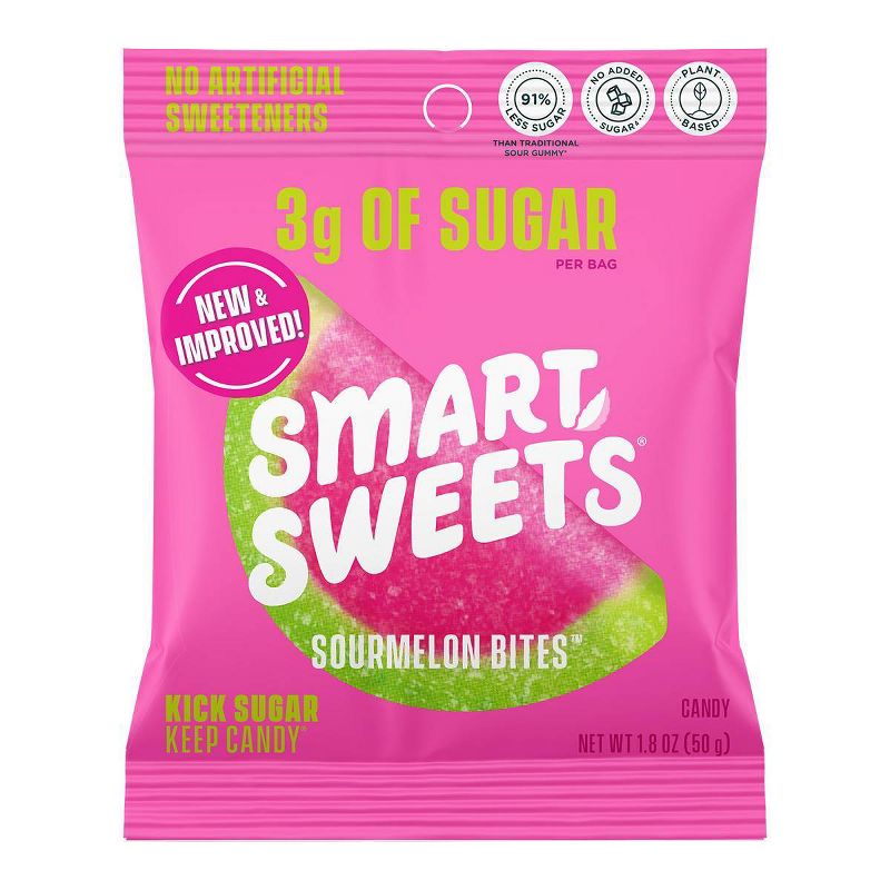 SmartSweets Sourmelon Bites Sour Gummy Candy - 1.8oz, 1 of 13