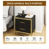 Modern Nightstand With 2 Drawers, Small Wooden Bedside Table With Storage, Modern Bedside Bed Table With Metal Frame For Small Space - 4 of 4
