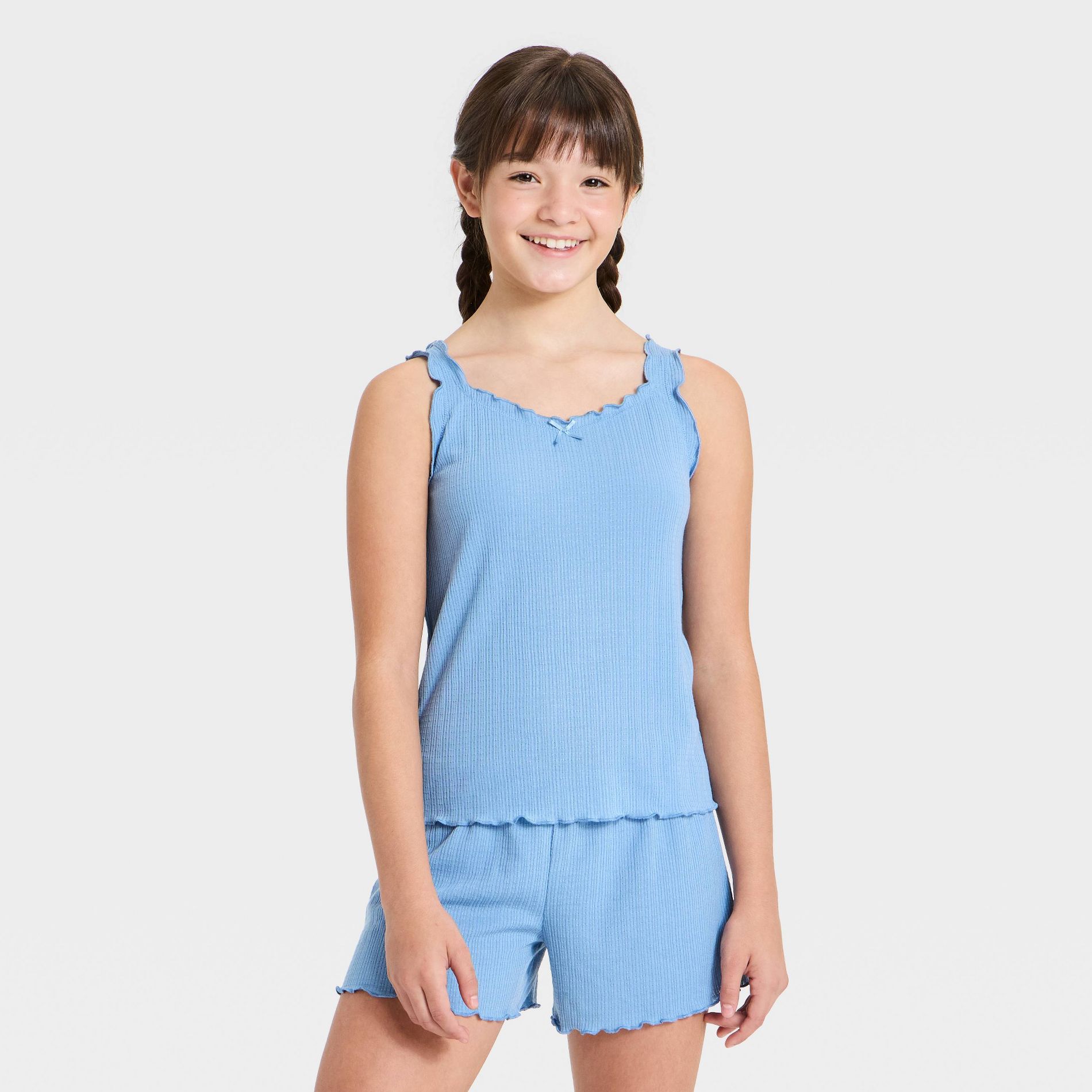 Girls' Knit Cami Pajama Top - art class™ Blue