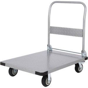 Acekool Heavy Duty Platform Hand Truck, 36x24 Inch Steel Platform, 2000 lbs Capacity, 26.4 Inch Ergonomic Handle, Smooth Rolling Wheels - 1 of 4