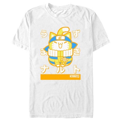 Men's Naruto Nyaruto Uzumaki Pose Logo T-Shirt