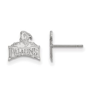 Black Bow Jewelry 10k White Gold Furman Paladins NCAA Post Earrings - 1 of 3