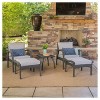 Honolulu 5pc Wicker Patio Seating Set with Cushions - Gray - Christopher Knight Home - 4 of 4