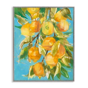 Stupell Industries Lemon Tree over Blue Framed Giclee Art, Gray, 16" x 20" - 1 of 4