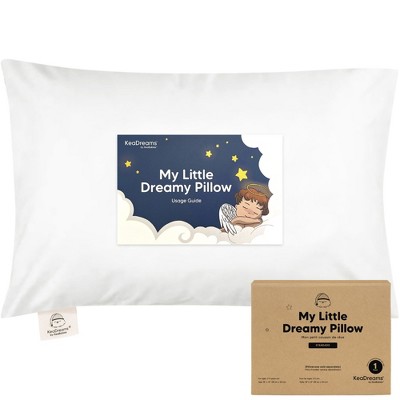 KeaBabies Toddler Pillow - Soft Organic Cotton Kids Pillows for Sleeping - Travel Pillow for Kids Age 2-5