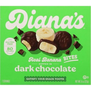 Diana's Bananas Frozen Dark Chocolate Real Banana Bites - 8oz - 1 of 4