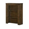 Royal Hampton 26 Inch Pier Bookcase with 2 Shelves, Solid Wood, Antique Oak Brown - 3 of 4