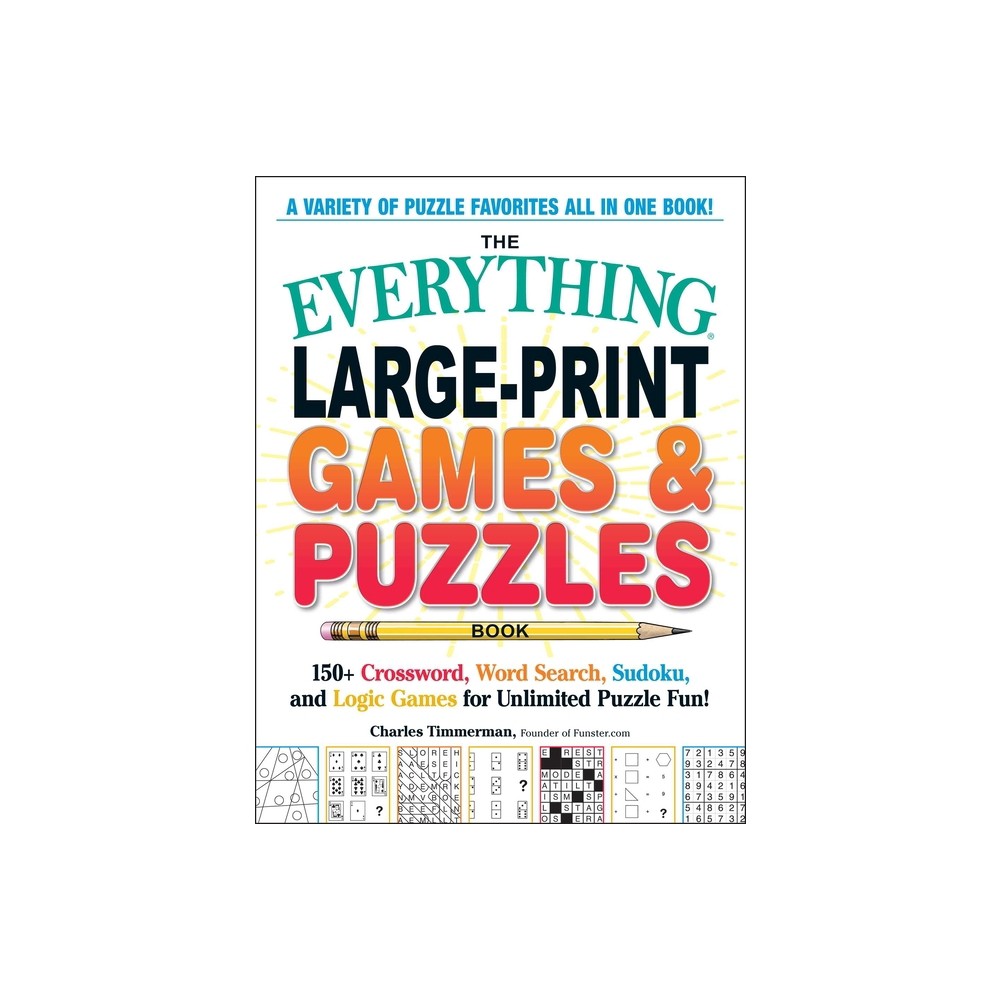 The Everything Large-Print Games & Puzzles Book - (Everything(r)) by Charles Timmerman (Paperback)