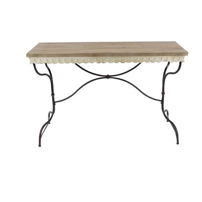 Distressed Console Table Brown - Olivia & May