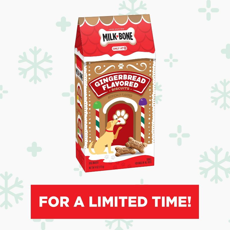 Milk-Bone Gingerbread Flavor Small Biscuit Christmas Box Dog Treats - 4oz, 5 of 10