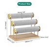 Unique Bargains Metal Wood Velvet 3 Tier Jewelry Organizer Stand - 2 of 4