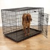 ProSelect Everlasting Dual-Door Crates for Dogs, Foldable, Durable Versatile and Portable, Constructed of Epoxy-Finished Steel - X-Large Black - 3 of 4