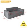 Grungis Convertible Sleeper Sofa Bed with Cylindrical Pillow,Corduroy Folding Mattress Couch with Fixed-Shape Frame,Floor Sofa for Living Room - 4 of 4