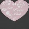 Rerun Island Women's Self Love Club Heart Short Sleeve Graphic Cotton Cropped Loose T-shirt - Caviar S - 2 of 4