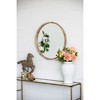 VYNXARIA 28" x 28" Round Wood Mirror, Wall Mounted Mirror Home Decor for Bathroom Living Room - 2 of 4