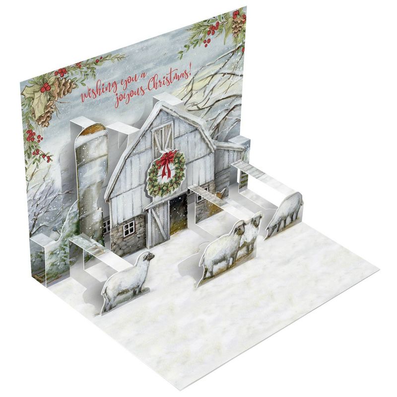 LANG 8ct &#39;Wishing You a Joyous Christmas&#39; Pop-Up Boxed Holiday Greeting Card Pack, 1 of 4