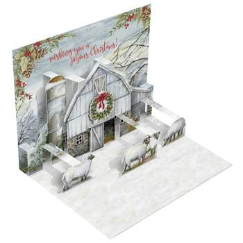 LANG 8ct 'Wishing You a Joyous Christmas' Pop-Up Boxed Holiday Greeting Card Pack