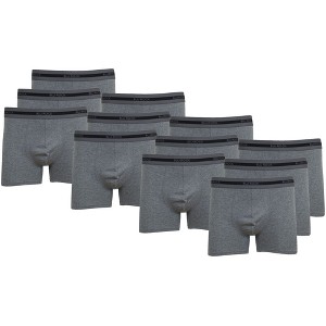 Mens' Cotton Flex Stretch Boxer Briefs-12 Pack - 1 of 2