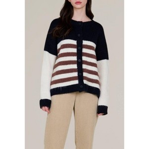 Women's striped color block cardigan - GRADE & GATHER - 1 of 4