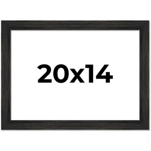 PosterPalooza | 20x14 Wide Barnwood Picture Frame, UV Acrylic, 6 Finishes - Grey, Brown, White, and Black - 1 of 4