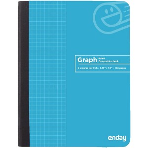 Enday 100 Ct. Quad-Ruled Composition Notebook, Blue - 1 of 4