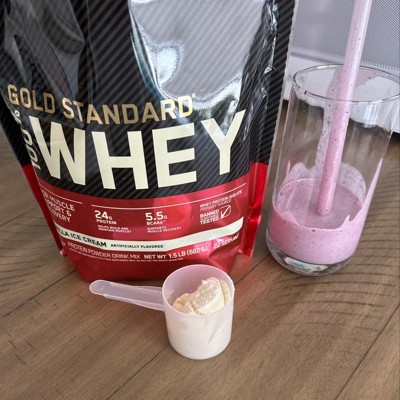 Optimum Nutrition Gold Standard 100% Whey Protein Powder, Vanilla Ice  Cream, 2 Pound (Pack of 1)