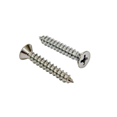 Bolt Dropper No. 6 X 1-1/2'' Chrome Coated Stainless Flat Head Phillips Wood  Screw, 50 Pack : Target