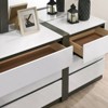 Pape Contemporary 6 Drawer Dresser White/Metallic Gray - miBasics - image 3 of 4