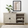 58" Diagonal Grooved Door Sideboard with Open Storage - Saracina Home - 2 of 4