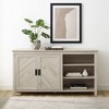 58" Diagonal Grooved Door Sideboard with Open Storage - Saracina Home - image 2 of 4