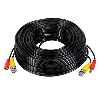 Monoprice Video Cable - 100 Feet - CCTV Siamese Cable, 22 AWG shielded RG-59