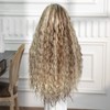 Jessie's Wig Long Women Curly 13*3.5 Synthetic Lace Wigs Highlight Honey Ash 28 Inch 1 Pc/Pack - 4 of 4