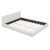 Queen Size Upholstered Wooden Platform Bed Frame, with Luxurious Velvet Grid Headboard 4Q -ModernLuxe - 4 of 4