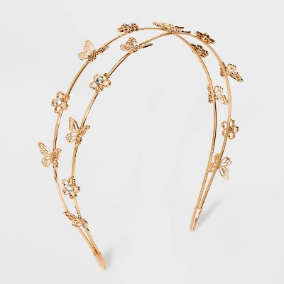 Girls' Butterfly Headband - art class™ Gold: Fashion Hair Accessory, Zinc Material