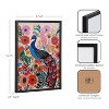 Kate & Laurel All Things Decor 12"x16" Gallery Bright Colorful Boho Peacock and Botanicals Print by The Creative Bunch Studio Black - 3 of 4