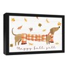 Creative Products Plaid Scarf Weenie Dog Wrap 19.73 x 13.73 Black Framed Canvas - 2 of 4