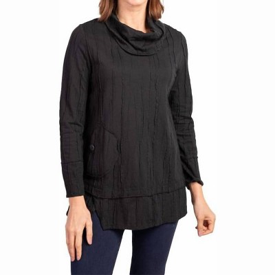Women's COWL POCKET TUNIC TOP - habitat