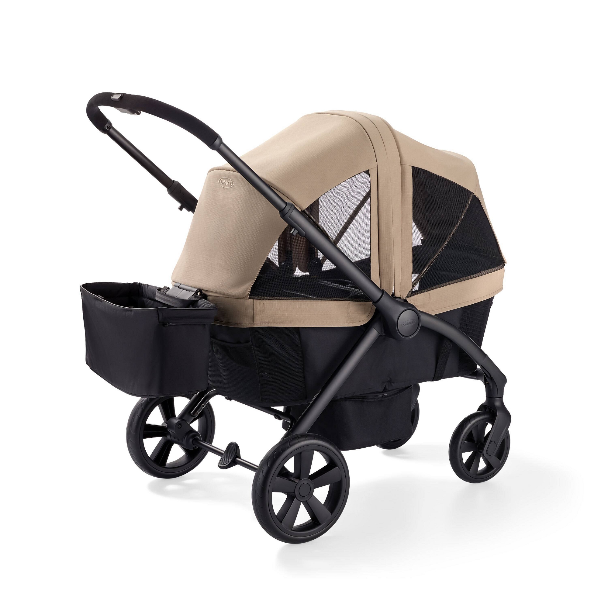 Graco® Ready2Roll™ Stroller Wagon- Pinnacle: Double Configuration, 100 lb Max, Steel Frame, Rubber Tires, Folding Design