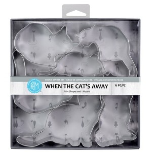 R&M International When The Cat's Away 5 Piece Cookie Cutter Set - 1 of 3