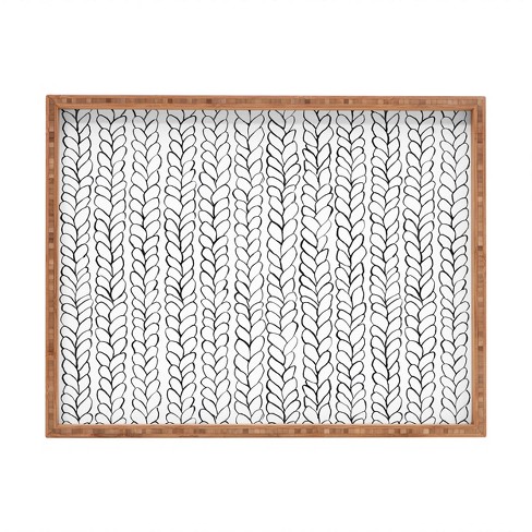 Ninola Design Wool Braids Drawing Bamboo Tray - Deny Designs Target