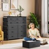 Tall Dresser For Bedroom, Chests Of Drawers, Fabric Dresser Storage Tower For Closet, Hallway, Living Room, Metal Frame, Wooden Top - 3 of 4